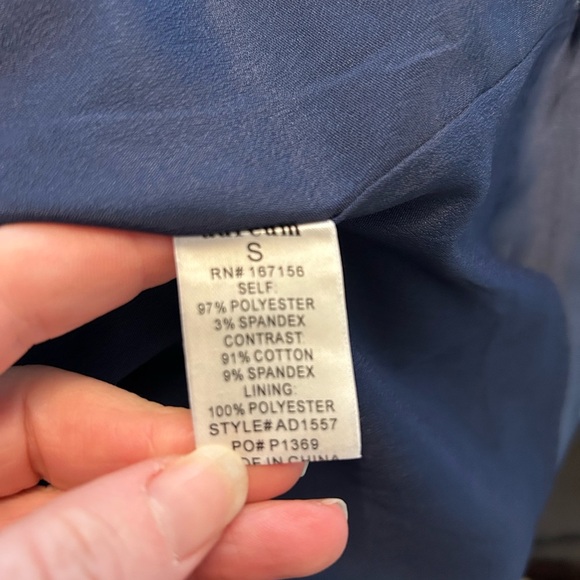 AUREUM Blue Tie Waist Puff Balloon Sleeve Dress - Picture 6 of 8